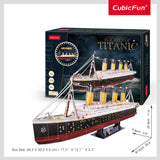 3D Puzzle: Titanic (Large) w/ LED Lights (266pc)