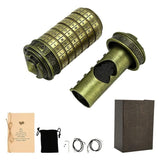 Mini Cryptex Lock Puzzle Box - Brass