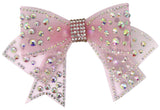 Pink Poppy: Pink Rhinestone Bow - Hair Clip