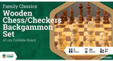 LPG: Wooden Folding Chess/Checkers/Backgammon Set