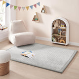 MonkeyMats: Memory Foam Soft-Touch Mat - Grey Check (200cm x 300cm)