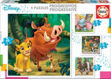 Educa: Disney Animals - Dumbo, Bambi, Lion King and Jungle Book Puzzles (12, 16, 20, 25pc Jigsaws)