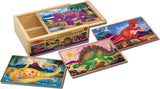 Melissa & Doug: Dinosaur - Puzzles in a Box (4x12pcs)