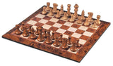 Large Magnetic Chess & Checkers Set (Brown/White)