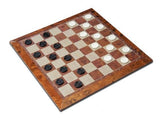 Large Magnetic Chess & Checkers Set (Brown/White)