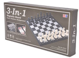 Magnetic 3 in 1 (Chess/Checkers/Backgammon) 14"