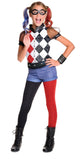 DC Super Hero Girls: Harley Quinn Girls' Deluxe Costume - (Size 6-8)