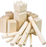 Traditional Wooden Kubb in Crate Game