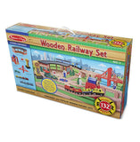Melissa & Doug: Wooden Railway Set - 132 Pieces
