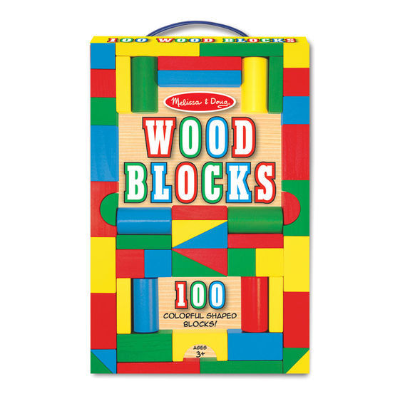 Melissa & Doug: Wood Blocks - 100-Piece Set