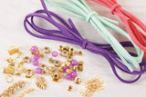 Make It Real: Gold link Suede Bracelets - Craft Kit