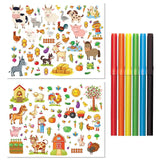 Kaleidoscope: Lap Desk Colouring Set - Farm