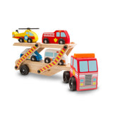 Melissa & Doug: Magnetic Emergency Loader - Wooden Vehicle Set