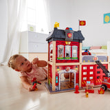 Hape: Fire Station Wooden Playset