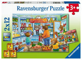 Ravensburger: Let's Go Shopping (2x12pc Jigsaws)