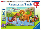 Ravensburger: Dinosaurs at Play (2x24pc Jigsaws)