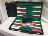 Backgammon: Green Checkered Vinyl (15inch)