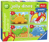 Ravensburger: My First Puzzle - Jolly Dinos with Steggie, Terry and Tricia (4x14pc Jigsaws)