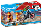 Playmobil: Stunt Show - Motorcross with Firey Wall (70553)