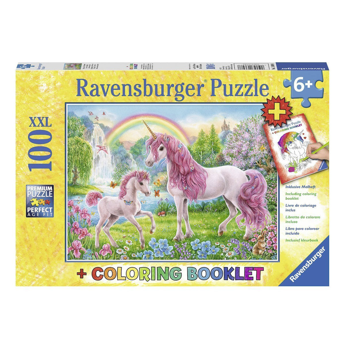 Ravensburger: Magical Unicorns & Colouring Booklet (100pc Jigsaw)