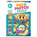 Ravensburger: Mix & Match Puzzle - Cute Dinos (3x24pc Jigsaws)