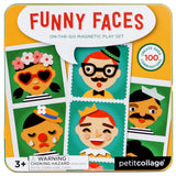 Petit Collage: Magnetic Play Set - Funny Faces