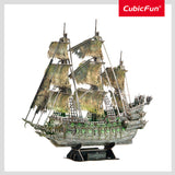 3D Puzzle: Flying Dutchman (Large) w/LED Lights (360pc)