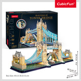 3D Puzzle: Tower Bridge (Large) w/ LED Lights (222pc)