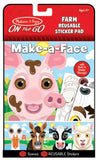 Melissa & Doug: Make a Face Reusable Sticker Pad - Farm