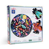 Eeboo: Round Puzzle - Moths (500pc Jigsaw)