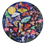 Eeboo: Round Puzzle - Moths (500pc Jigsaw)