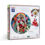 eeBoo: Round Puzzle - Theatre of Flowers (500pc Jigsaw)