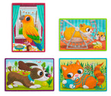 B. Wooden Puzzles in a Box - Pets (Set of 4)