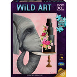 Wild Art: Elephant with Chocolate Cake (500pc Jigsaw)