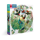 eeBoo: Round Puzzle - Hummingbirds (500pc Jigsaw)