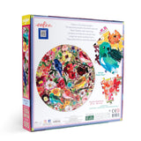 eeBoo: Round Puzzle - Birds & Blossoms (500pc Jigsaw)