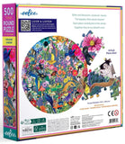 eeBoo: Paradise Garden - Round Puzzle (500pc Jigsaw)