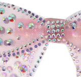 Pink Poppy: Pink Rhinestone Bow - Hair Clip