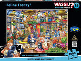 Wasgij Mystery #28: Feline Frenzy Puzzle (1000pc Jigsaw)