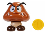 Super Mario: 4" Basic Figure - Goomba & Coin