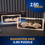 UGears: Roadster MK3 2.5D Puzzle (62pc)