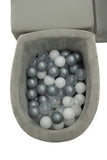 Climbing Foam Play Set with Ball Pit + 100 Balls - Grey