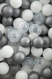 Climbing Foam Play Set with Ball Pit + 100 Balls - Grey