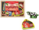 Melissa & Doug: Wooden Magnets Set - Farm