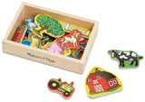 Melissa & Doug: Wooden Magnets Set - Farm