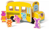 Blues Clues & You! Wooden Pull-Back School Bus