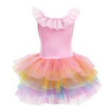 Pink Poppy: Unicorn Dreamer - Multi-layered Rainbow Party Dress (Size 3-4)