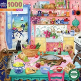 eeBoo: Pink Kitchen - Square Puzzle (1000pc Jigsaw)