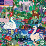 eeBoo: Ducks in the Clearing - Square Puzzle (1000pc Jigsaw)