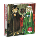 Galison: The Arnolfini Marriage Meowsteroiece of Western Art Puzzle (500pc Jigsaw)